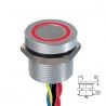 APEM PBARAAFB000K3A Piezo Push button 19mm. stainless steel red/green/blue led