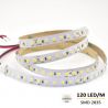 Strip Led SMD2835 4000K CRI80 24W/mt 120led/mt 24Vdc PCB 10mm IP65 5mt 2400lm/m